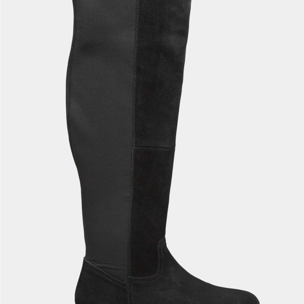 LTS Black Over-the-Knee Stretch Suede Boot